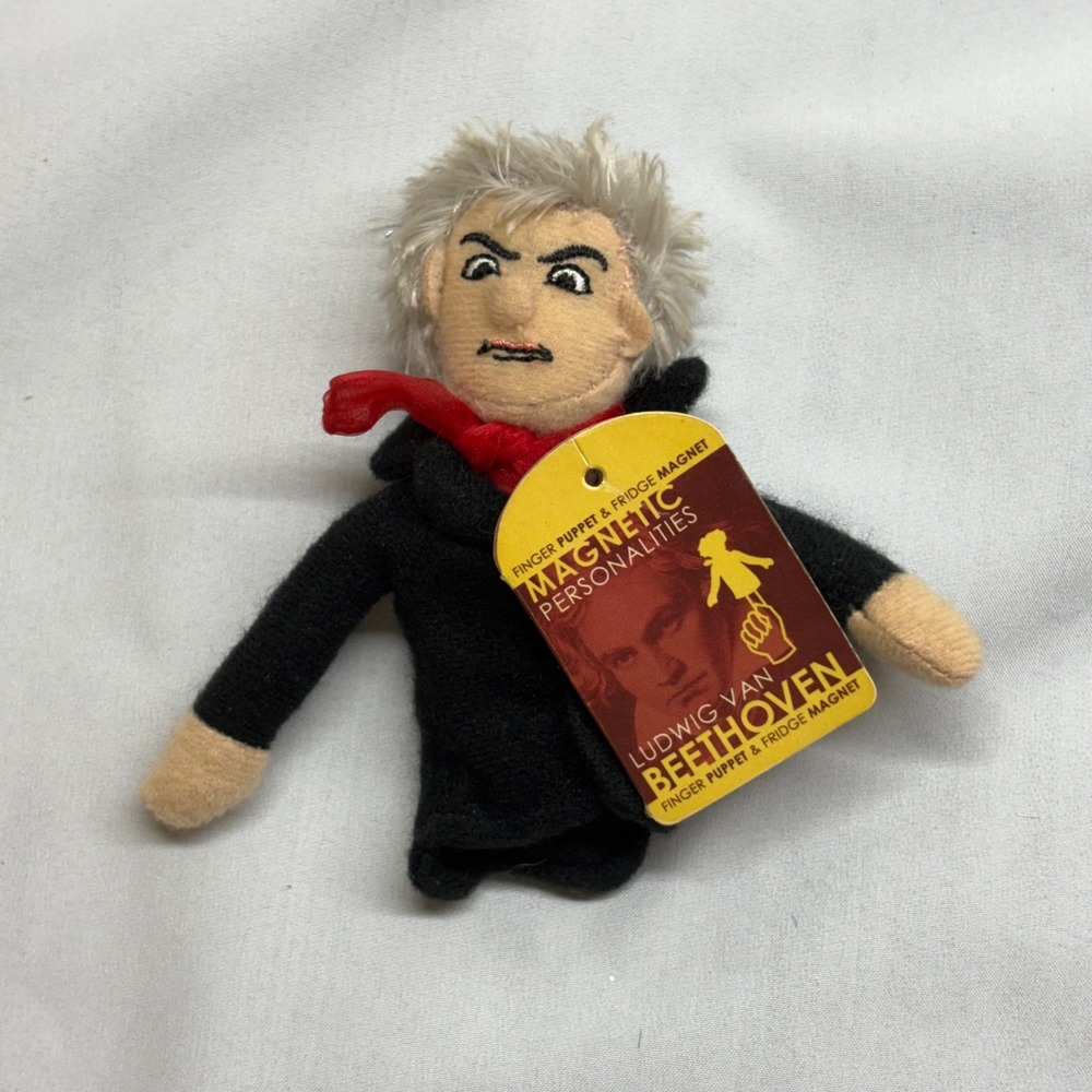 Unemployed Philosophers Guild Beethoven Finger Puppet Unisex OS Black New Tag